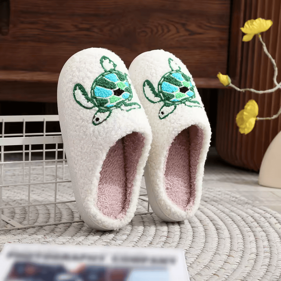 Frank & Genma™ Plush Turtle Slippers